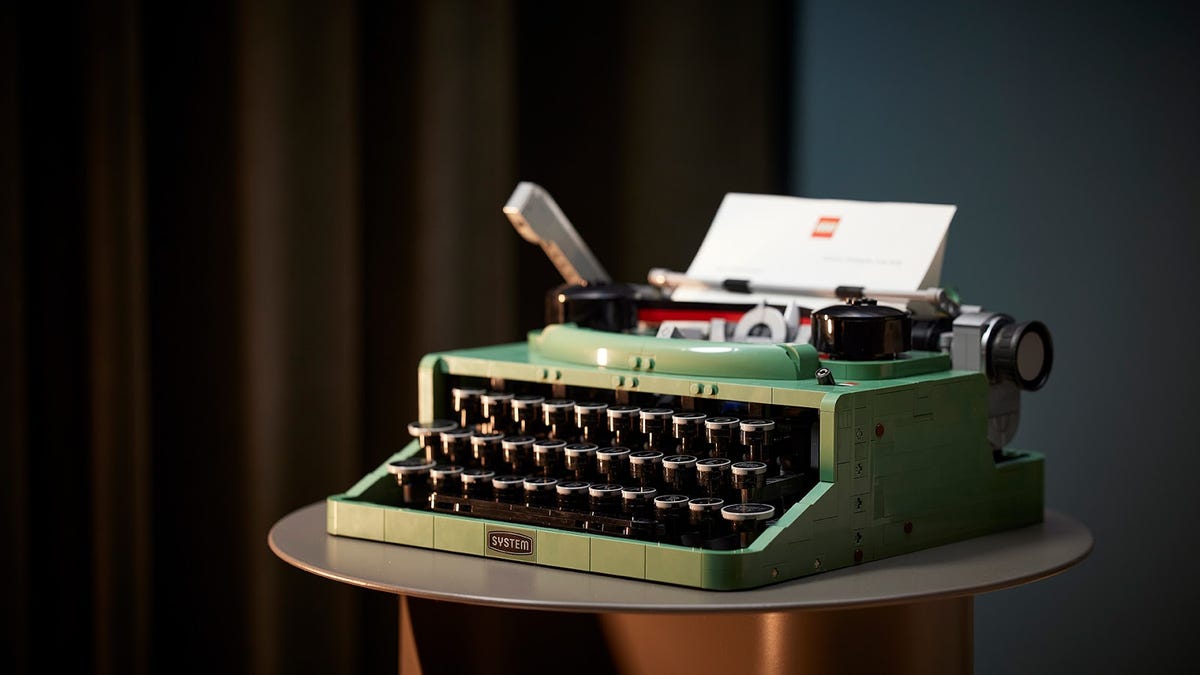 La máquina de escribir Vintage de Lego es una obra de arte