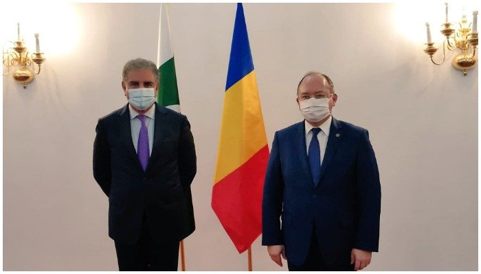 Ministro de Relaciones Exteriores Shah Mahmood Qureshi en visita oficial a Rumania, España