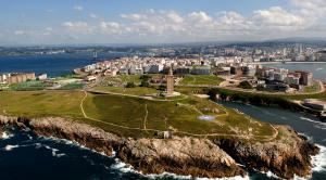 Perspectiva aérea de A Coruña