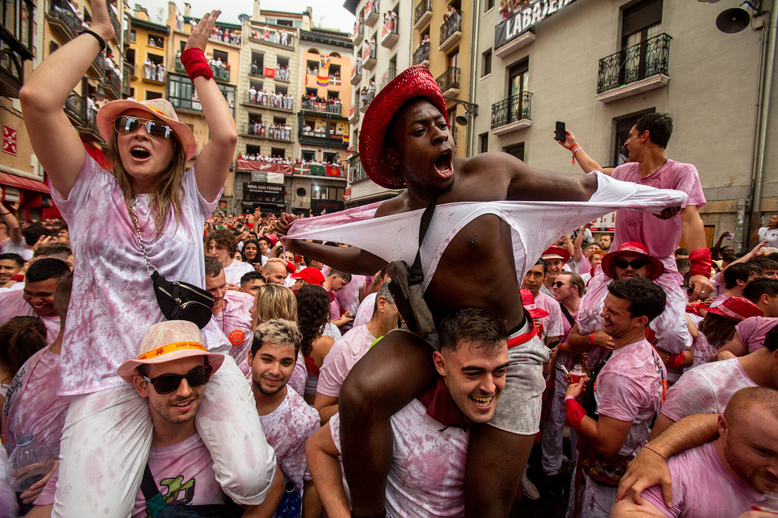 Pablo Blazquez Dominguez/Getty ImagesThousands have taken to the streets for Pamplona