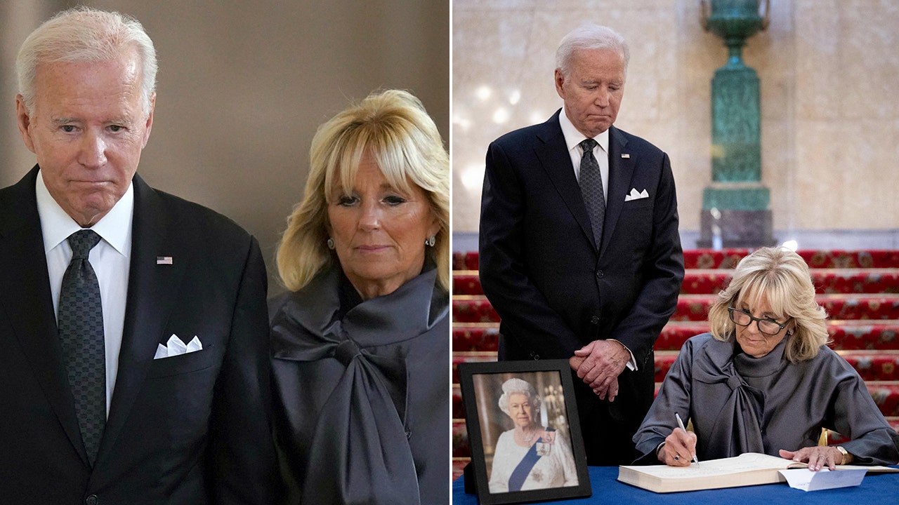 El presidente Biden, la primera dama Jill Biden y otros líderes respetan a la reina mientras descansa en el estado