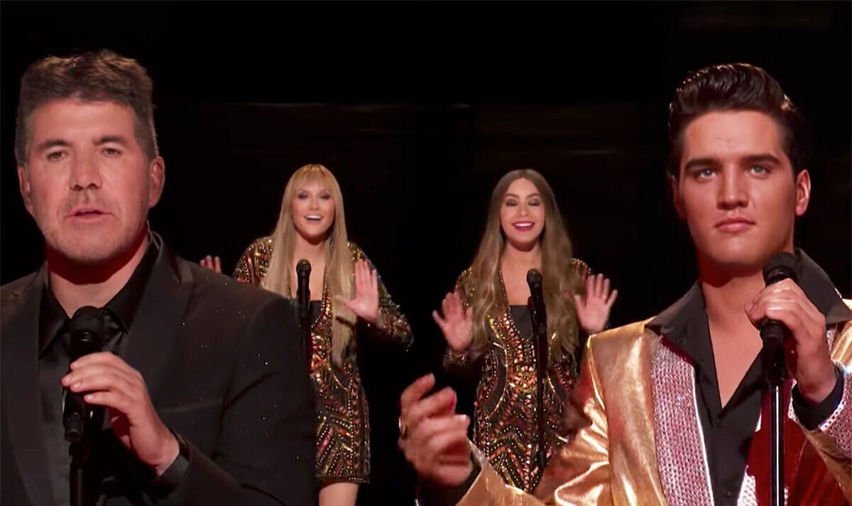 Simon Cowell canta con el Rey en el escenario |  musica |  entretenimiento
