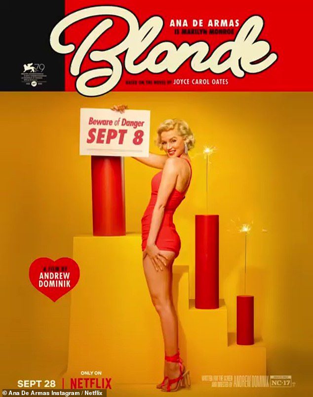 Afiche: Aquí se ve a Anna con el mismo atuendo en un afiche de Blonde