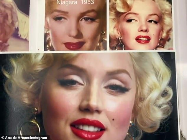 REAL Y REAL: Marilyn se ve en la pared sobre una foto de Anna como Monroe