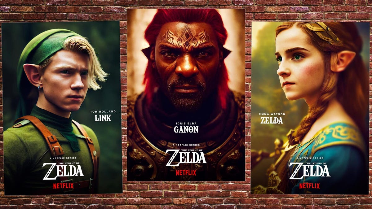 Los carteles falsos de Zelda para Netflix con Tom Holland engañaron a Internet